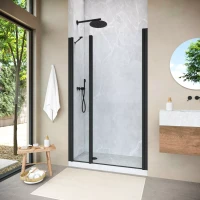 Душевая дверь Vegas-Glass EP-F-2 NOVO 125 h200 черный матовый