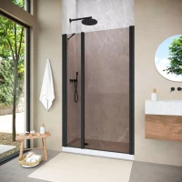 Душевая дверь Vegas-Glass EP-F-2 NOVO 125 h200 черный матовый