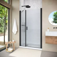 Душевая дверь Vegas-Glass EP-F-2 NOVO 125 h200 черный матовый