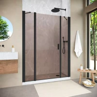 Душевая дверь Vegas-Glass EP-2F NOVO 180 h200 черный матовый