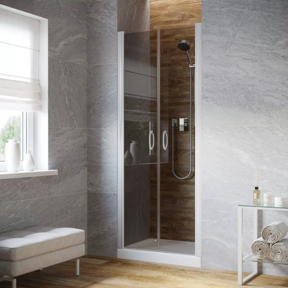 Дверь в душевую нишу Vegas-Glass E2P LUX 75 белый