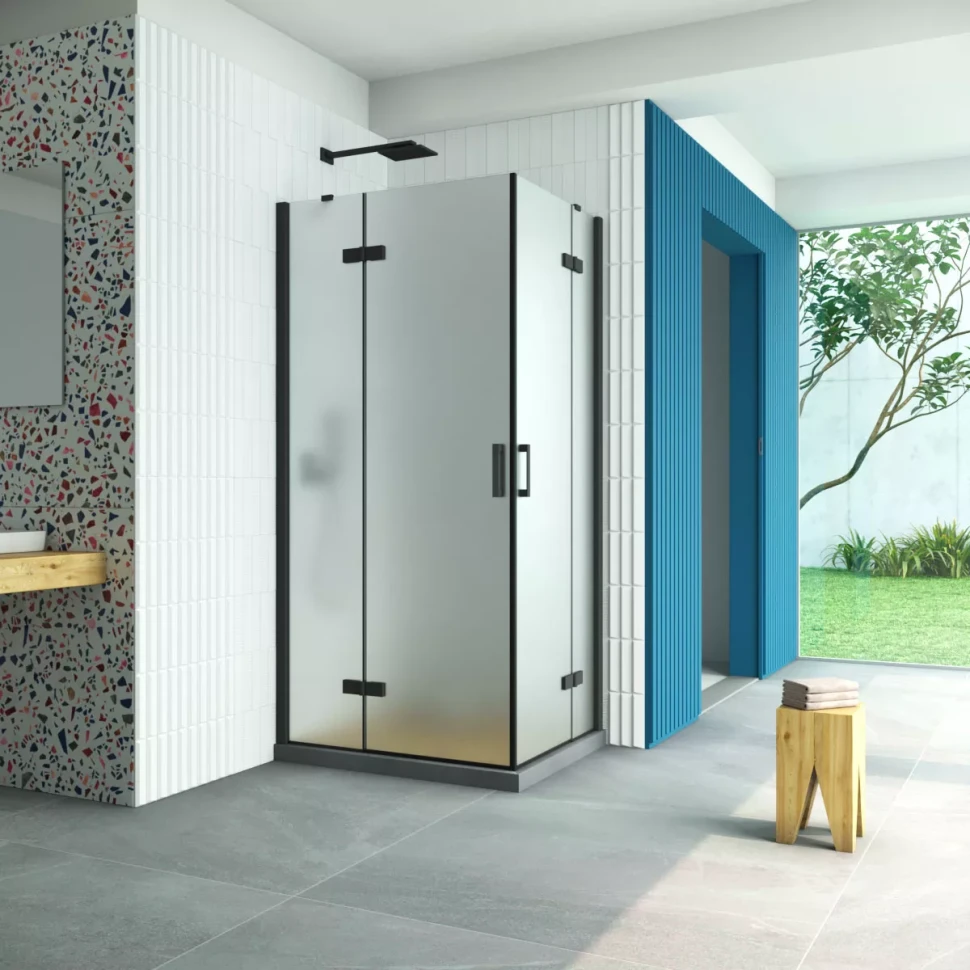 Vegas-Glass AFA-F Retta 100x90 черный матовый