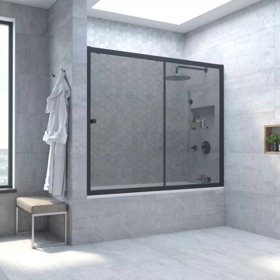 Ограждения на ванну Vegas-Glass ZV NOVO 160 черный матовый