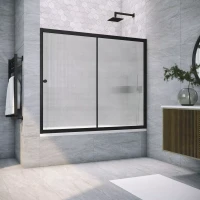 Ограждения на ванну Vegas-Glass ZV NOVO 160 черный матовый