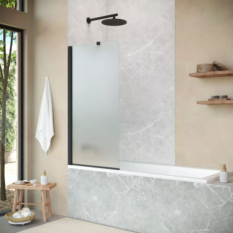 Шторки на ванну EV ST NOVO 70 черный матовый