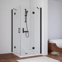 Душевой уголок Vegas-Glass AFA NOVO 80x80 черный матовый