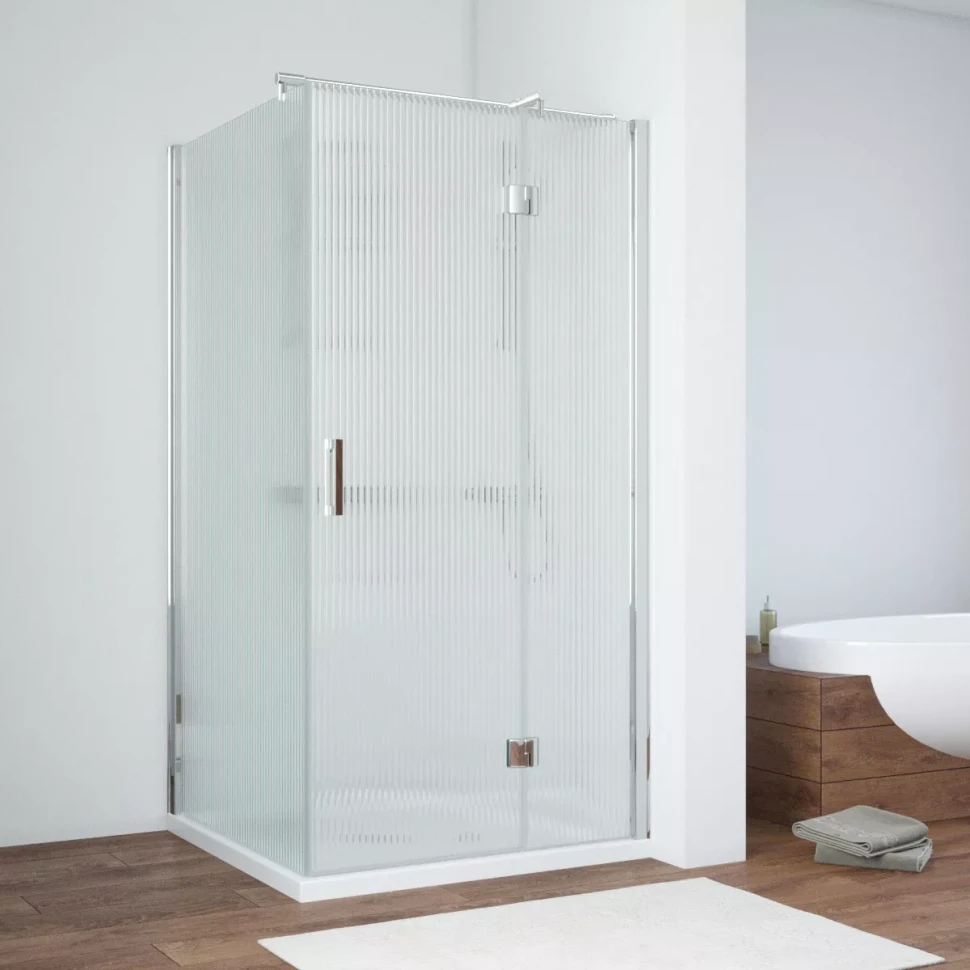 Душевой уголок Vegas-Glass AFP-Fis NOVO 90x110 глянцевый хром