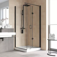 Душевой уголок Vegas-Glass GPS-Fis LUX 80x120 черный матовый