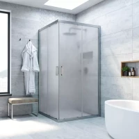Душевой уголок Vegas-Glass ZA NOVO 80x80 матовый хром