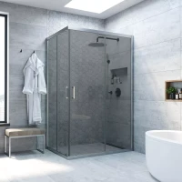 Душевое ограждение Vegas-Glass ZA-F NOVO 120x85 матовый хром