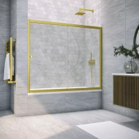 Ограждения на ванну Vegas-Glass ZV NOVO 170 золото матовое