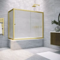 Шторки на ванну ZV+ZVF NOVO 190x90 золото матовое