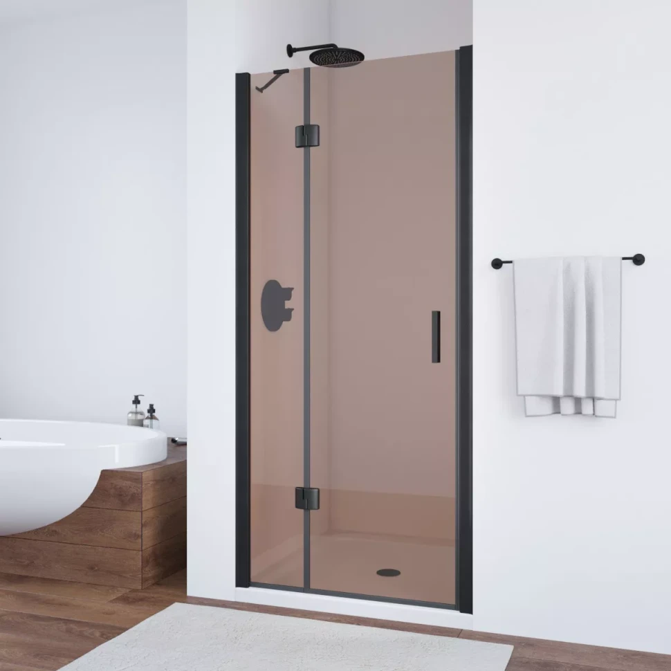 Душевая дверь Vegas-Glass AFP NOVO 120 черный матовый