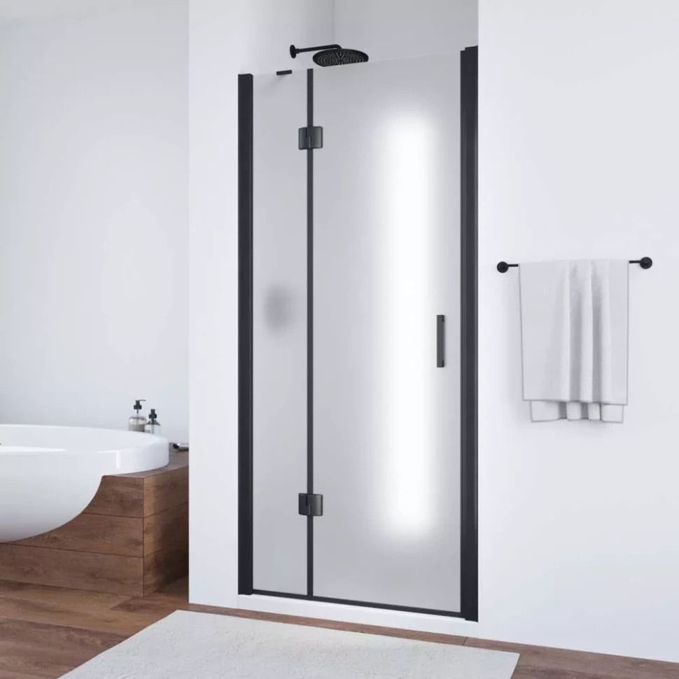 Душевая дверь Vegas-Glass AFP NOVO 120 черный матовый