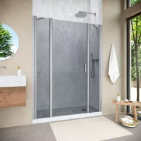 Душевая дверь Vegas-Glass EP-2F NOVO 135 h189 матовый хром