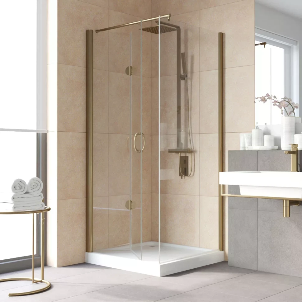 Душевой уголок Vegas-Glass GPS-Fis LUX 80x80 бронза