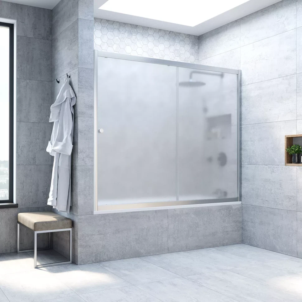 Ограждения на ванну Vegas-Glass ZV NOVO 170 матовый хром