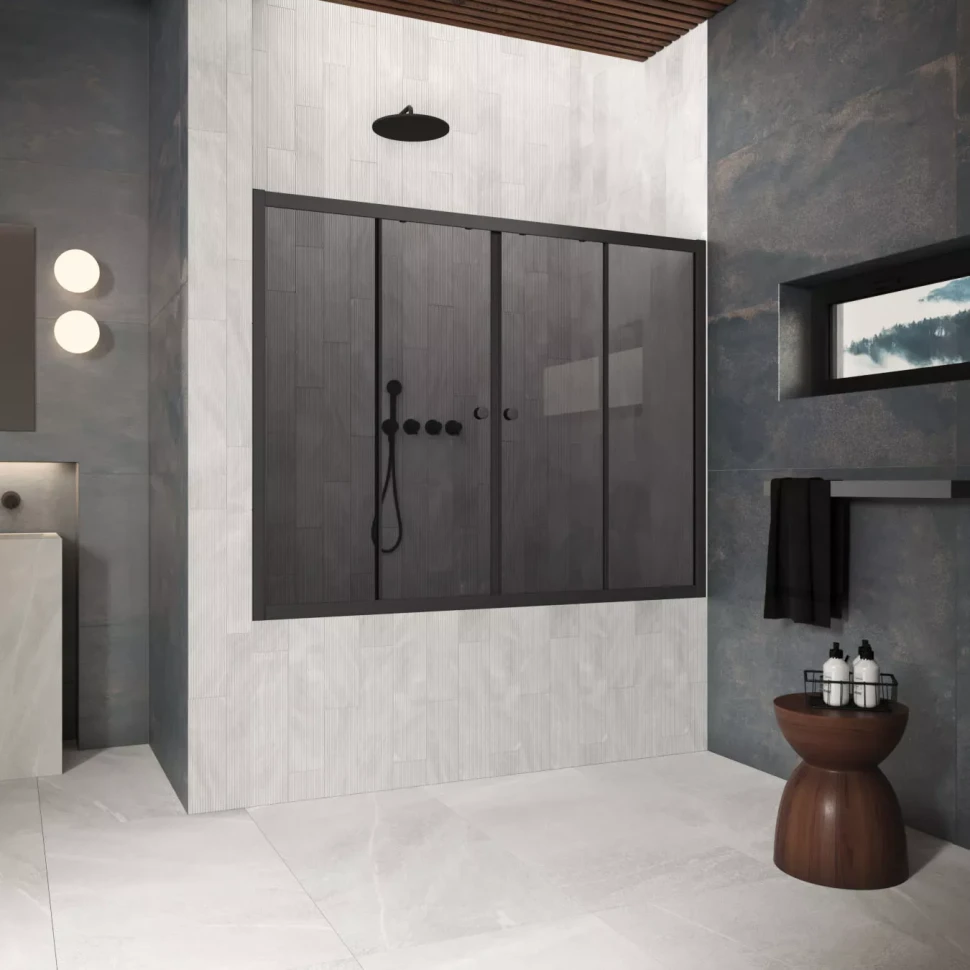 Шторки на ванну Z2V Protec 200 черный матовый