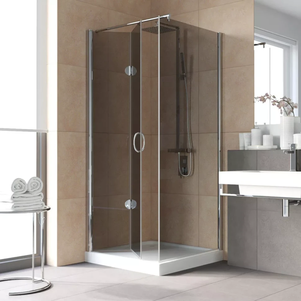 Душевой уголок Vegas-Glass GPS-Fis LUX 80x80 глянцевый хром