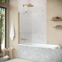 Шторки на ванну EV ST NOVO 76 золото матовое