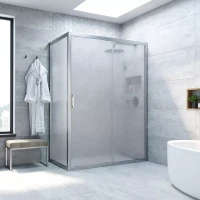 Душевой уголок Vegas-Glass ZP+ZPV NOVO 130x100 матовый хром