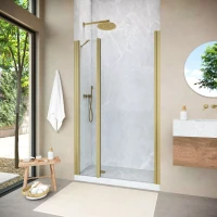 Душевая дверь Vegas-Glass EP-F-2 NOVO 180 h200 золото матовое