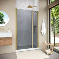 Душевая дверь Vegas-Glass EP-F-2 NOVO 180 h200 золото матовое