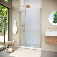 Душевая дверь Vegas-Glass EP-F-2 NOVO 180 h200 золото матовое