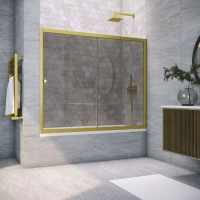 Ограждения на ванну Vegas-Glass ZV NOVO 180 золото матовое