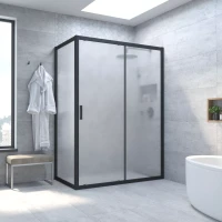 Душевой уголок Vegas-Glass ZP+ZPV NOVO 165x70 черный матовый