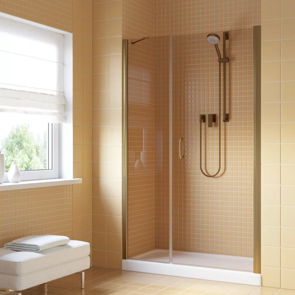 Душевая дверь в нишу Vegas-Glass EP-F-2 LUX 125 бронза