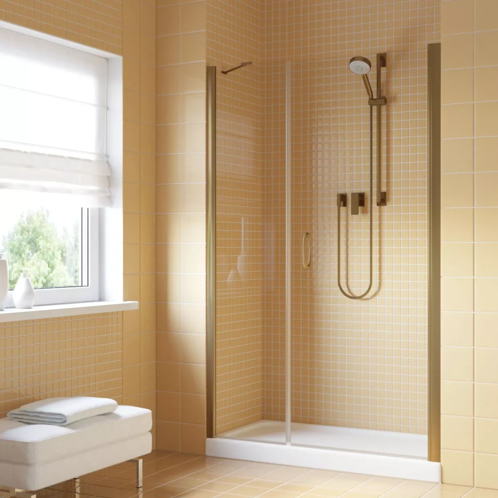 Душевая дверь в нишу Vegas-Glass EP-F-2 LUX 125 бронза