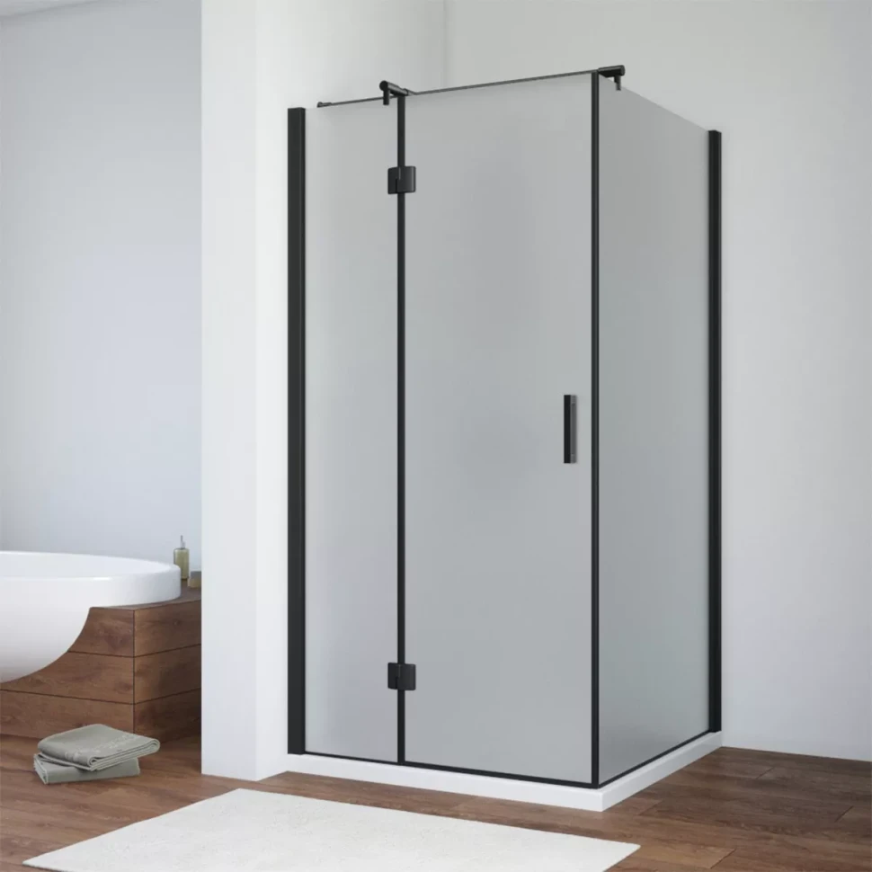 Душевой уголок Vegas-Glass AFP-Fis NOVO 110x120 черный матовый