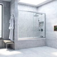 Ограждения на ванну Vegas-Glass ZV NOVO 180 матовый хром