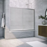 Ограждения на ванну Vegas-Glass ZV NOVO 180 матовый хром