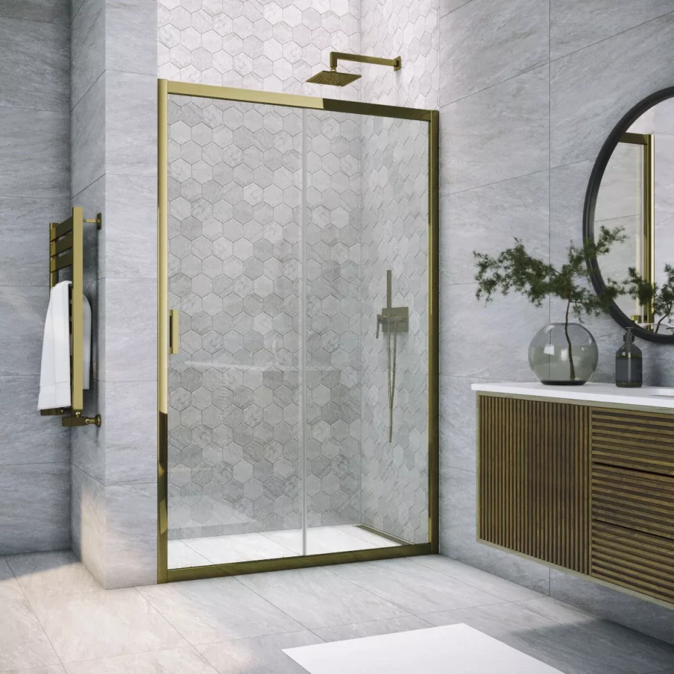 Душевая дверь в нишу Vegas-Glass ZP TUR NOVO 165 бронза