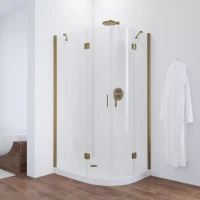 Угловые душевые ограждения с распашными дверями AFS-F NOVO 120x100 бронза