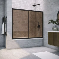 Ограждения на ванну Vegas-Glass ZV NOVO 180 черный матовый