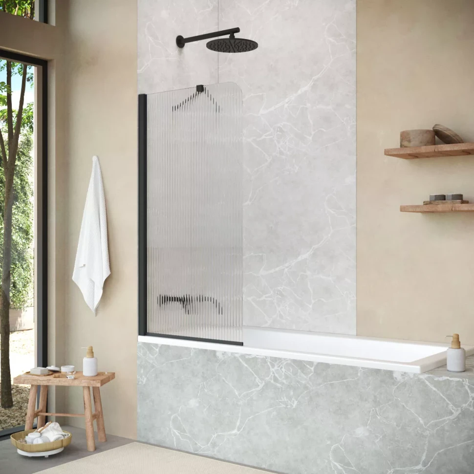 Шторки на ванну EV ST NOVO 76 черный матовый