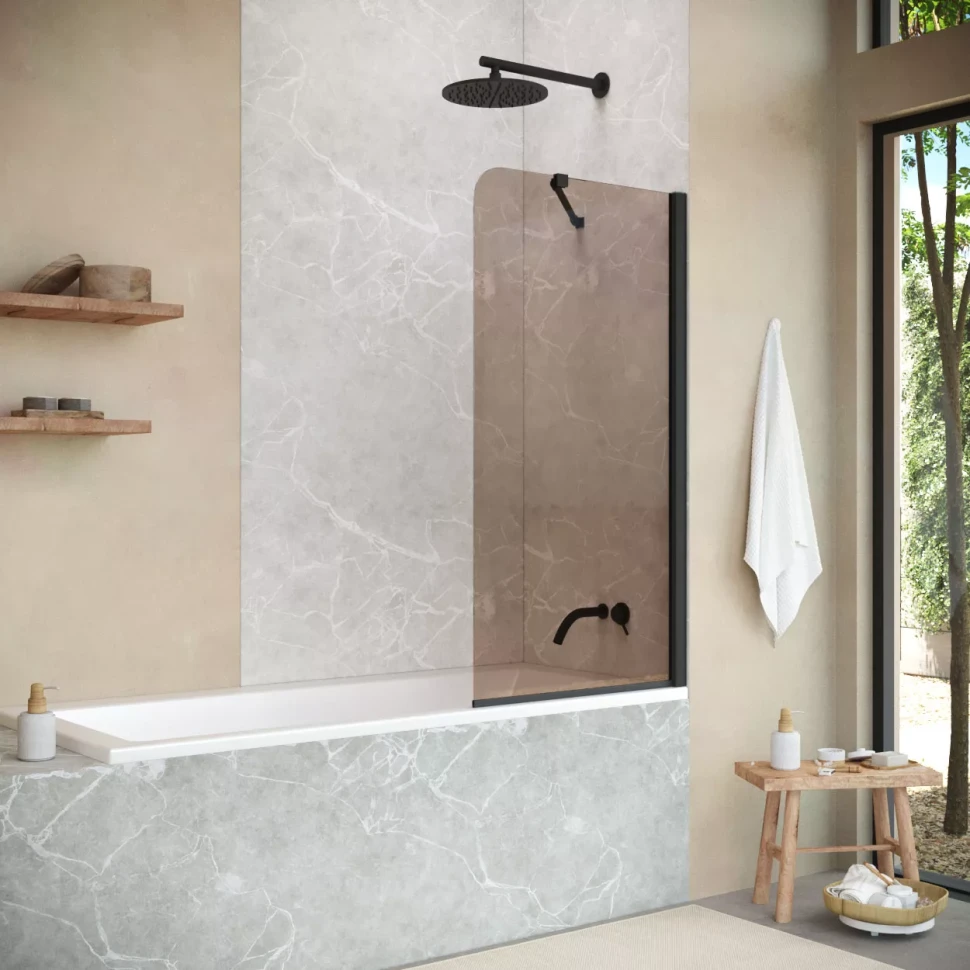 Шторки на ванну EV ST NOVO 76 черный матовый