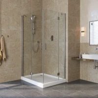 Угловые душевые ограждения с распашными дверями AFA-F LUX 110x90 белый