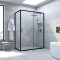 Душевой уголок Vegas-Glass ZP+ZPV NOVO 130x70 матовый хром