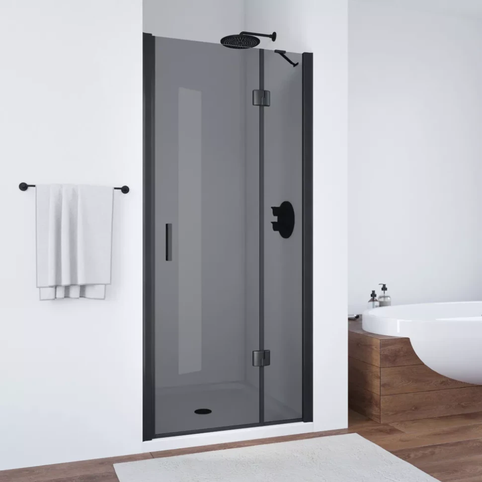 Душевая дверь Vegas-Glass AFP NOVO 90 черный матовый