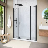 Душевая дверь Vegas-Glass EP-2F NOVO 135 h200 черный матовый