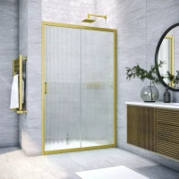Дверь в душевой проем Vegas-Glass ZP NOVO 110 золото матовое