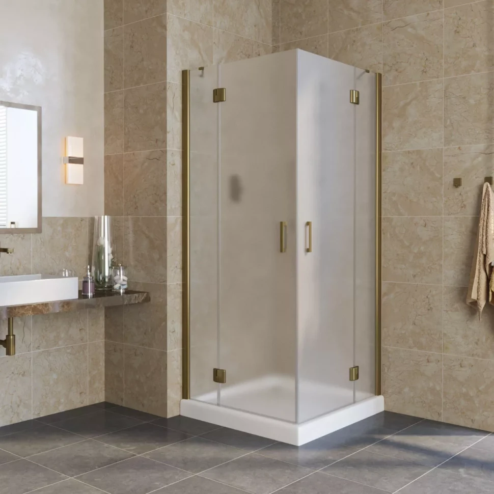 Душевой уголок Vegas-Glass AFA LUX 100x100 бронза