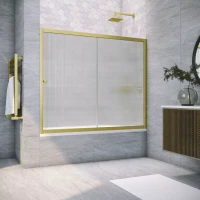 Ограждения на ванну Vegas-Glass ZV NOVO 190 золото матовое