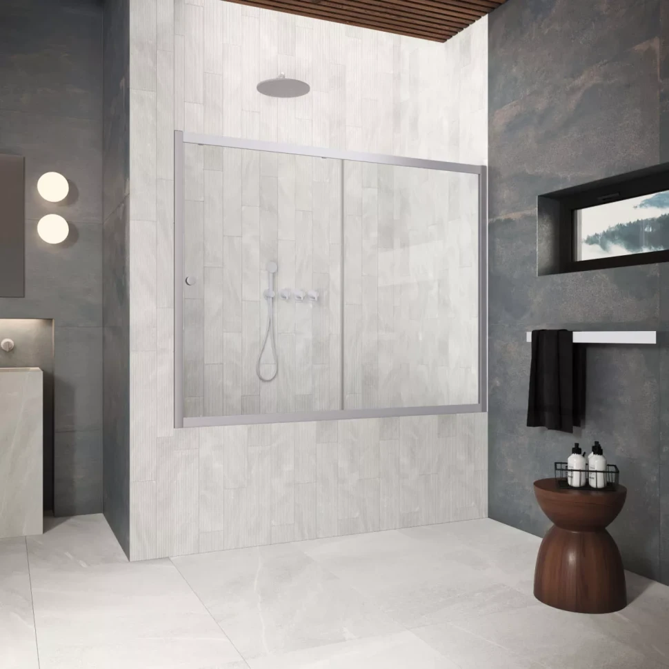 Шторки на ванну ZV Protec 150 матовый хром