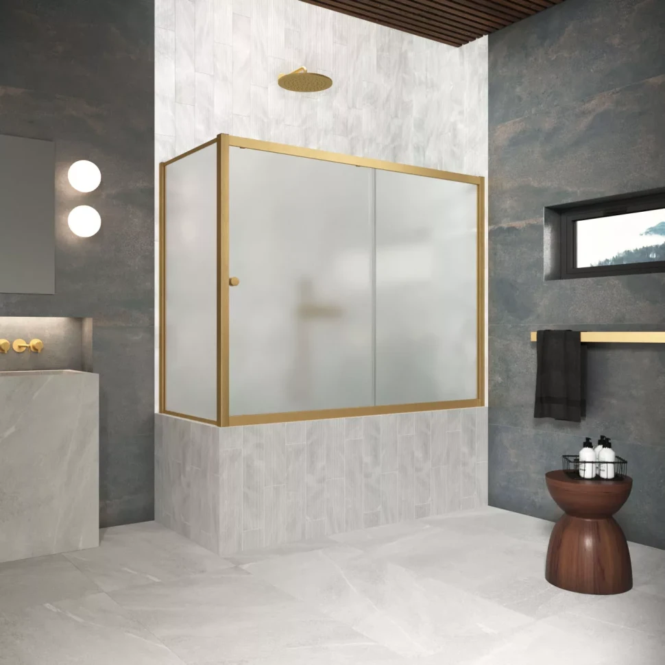 Шторки на ванну ZV+ZVF Protec 150x75 золото матовое