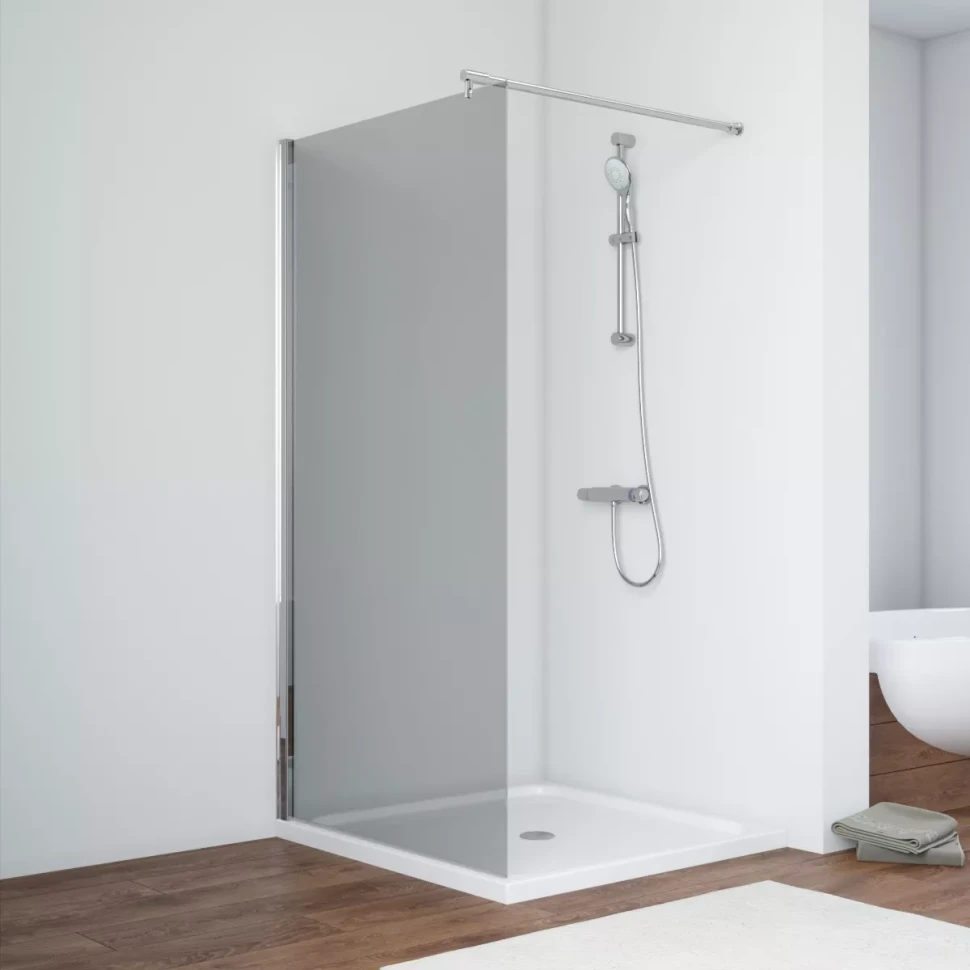 Неподвижные перегородки Vegas-Glass EAF NOVO 90 глянцевый хром